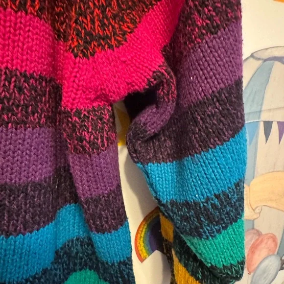 Vintage 80s rainbow sweater one size - Picture 8 of 8